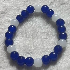 Handmade Vibrant “Halloween” Michael Meyers Inspired Beaded Bracelet, Size 7”